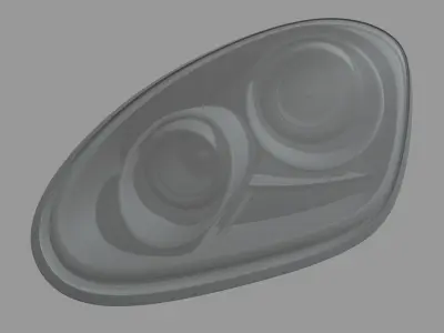 Porsche Headlights Low-poly 3D model