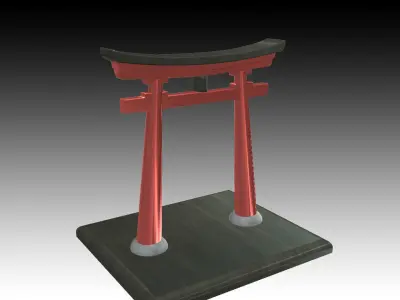 Aquarium Ornaments torii 3D print model