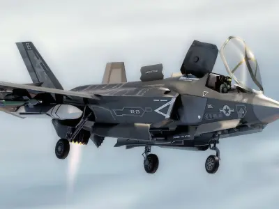 F35B Lightning II - Rigged - with high resolution Textures Low-poly 3D model