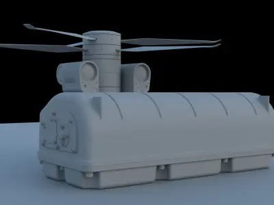 Tethered drone concept 3D model