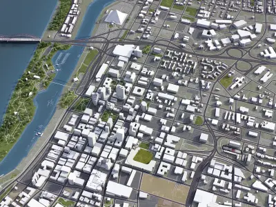 Memphis Low-poly 3D model