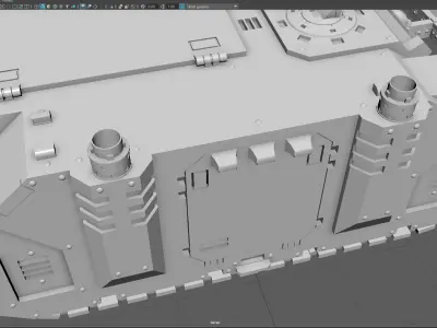 Sci-Fi Armored Tank Futuristic APC Vehicle 3D Model Low-poly 3D model