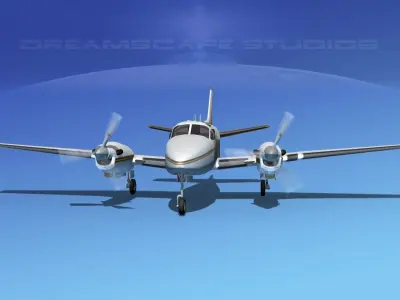 Beechcraft King Air C90 V15 3D model