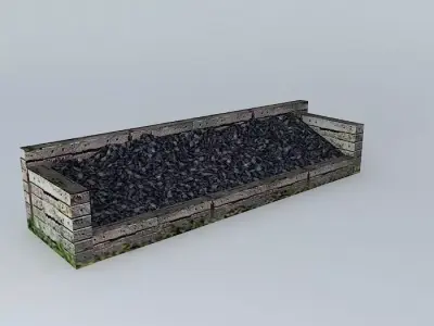 Eco Rail Track Coal Bunker Old Steam Days Free 3D model