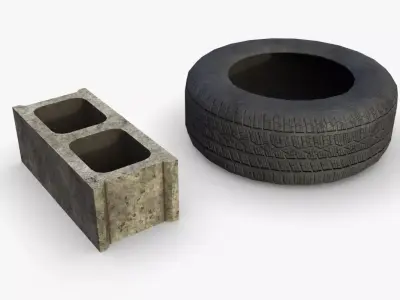 Debris 01 Low-poly 3D model