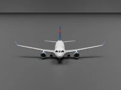Airbus A220-300 Delta Livery 3D model