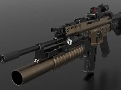 MK2 Grenade Launcher Fps - Tps Low-poly 3D model