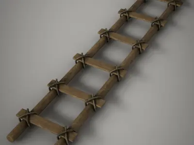 Old Ladder Low-poly 3D model
