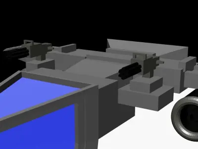  spaceship Low-poly 3D model