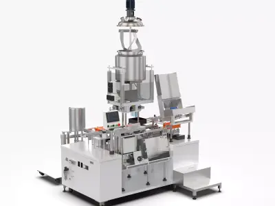 Fully Automatic Tube Loading and Glue Collection Machine 3D model