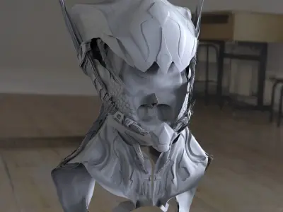 Sci-Fi helmet model sculpt 3D model
