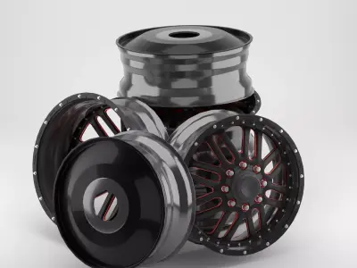 DUALLY RIM SET 3D model