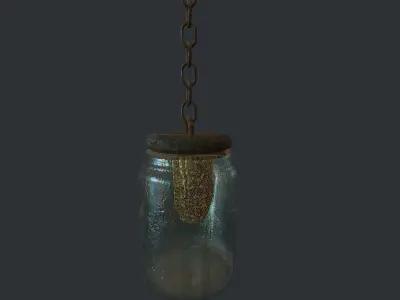 Bees Jar Animated 3 Low-poly 3D model