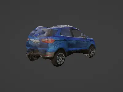 Damaged Small SUV 3D model