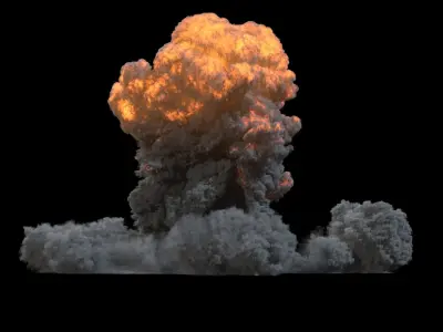 FumeFx - Effectos Bomb Low-poly 3D model