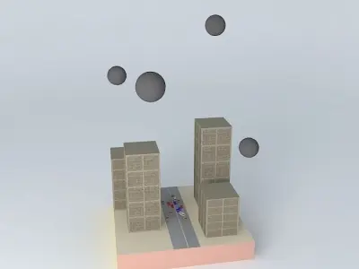 6th Physics Meteor Attack Destruction Free 3D model