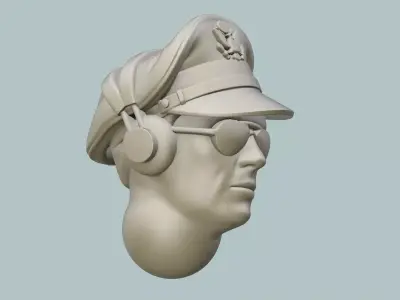 B-17 Pilot Head 3D print model