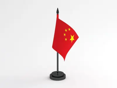 Table Flag China 3D model