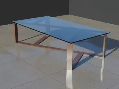 Glass Coffee table  Free 3D model