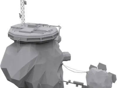 Kono Station Low-poly 3D model