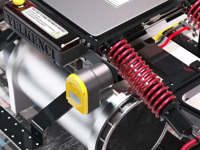 Electric car - ev - electric vehicle 3D model