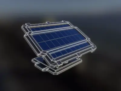Solar Panel 3D model Low-poly 3D model purchase