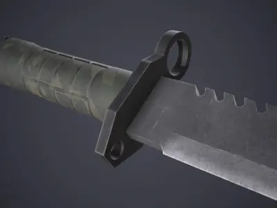 M9 Bayonet Knife Low-poly 3D model