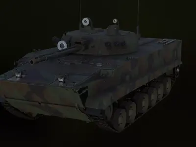 BMP-3 Armored Vehicle Low-poly 3D model