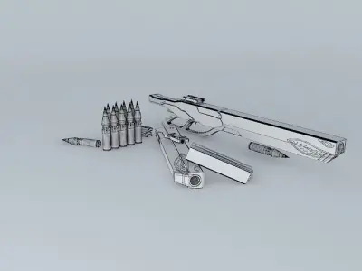 55mm Rifle - Spitfire Inspired Paint Job Free 3D model