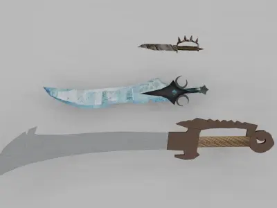 RPG Game Ready Swords Free low-poly 3D model