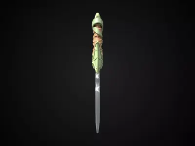 Stylized Hobbit Sword -Emerald Thorn - Game Ready 3D model