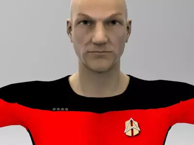 Spaceship Captain Low-poly 3D model