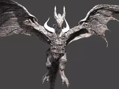 Drake God Serpent Dark Dragon  3D model