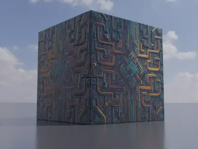 Ancient Cube Free low-poly 3D model