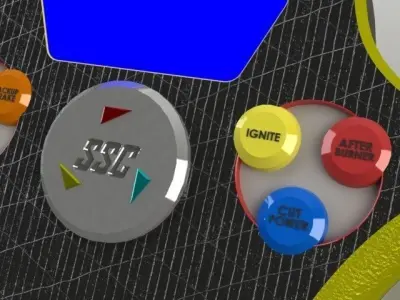 BLOODHOUND SSC Steering Wheel Concept Design Free 3D model