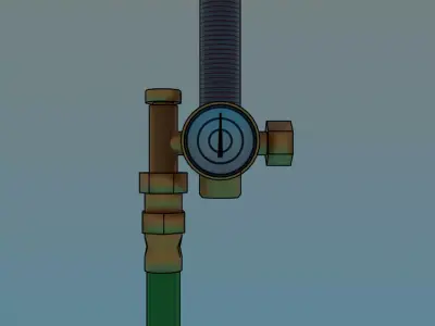 Flow Meter Free low-poly 3D model