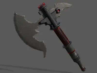 Sci-fi Axe futuristic melee weapon Low-poly 3D model