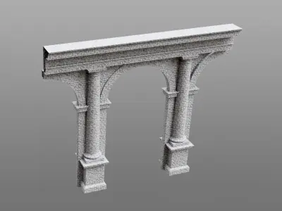 Ancient Wall 2 3D model