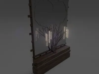 Mirror Decor Lamp Details Free 3D model