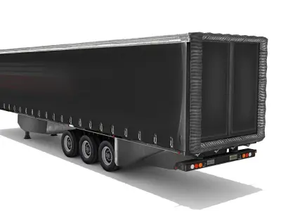 Semi Trailer Low-poly 3D model