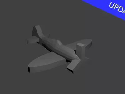 British Supermarine Spitfire Fighter Aircraft Free 3D print model