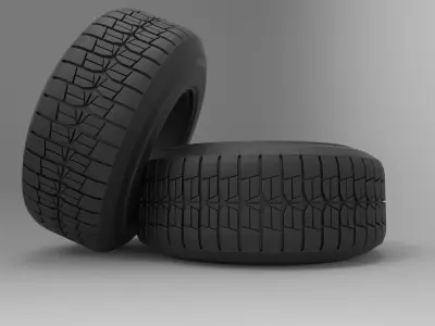 Rubber Tyre Free low-poly 3D model