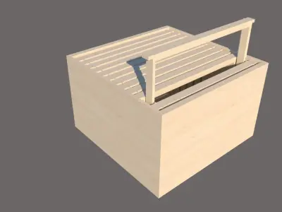 Beehive wooden box 3D model