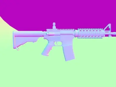 M416 Gun 3D Model  Low-poly 3D model
