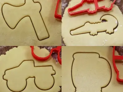 Set Dangerous fishing cookie cutter for professional Free 3D print model