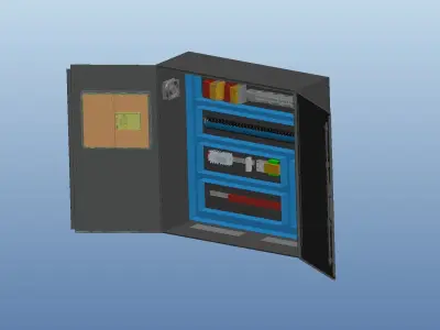 PLC control box 3D model
