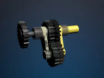 Planetary reducer mechanical animation  3D model