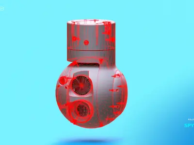 Advanced Spyball XR Surveillance System Free 3D model