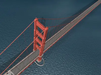Golden Gate Bridge V3 Deluxe 3D model