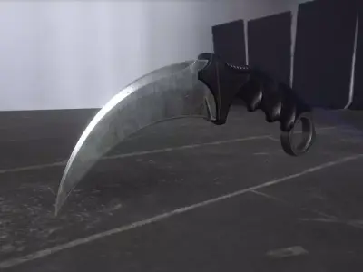 Karambit Knife Free low-poly 3D model